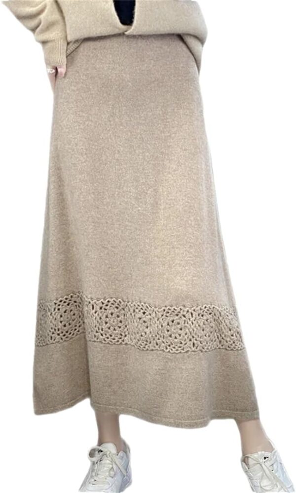 Women's Wool Half Skirts Comfortable Knitted Wool Half Skirt
