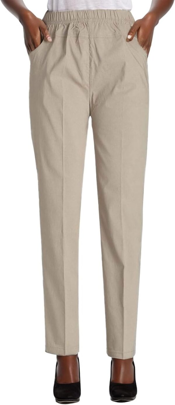 Womens Summer Elastic Waist Comfy Stretch  Pants