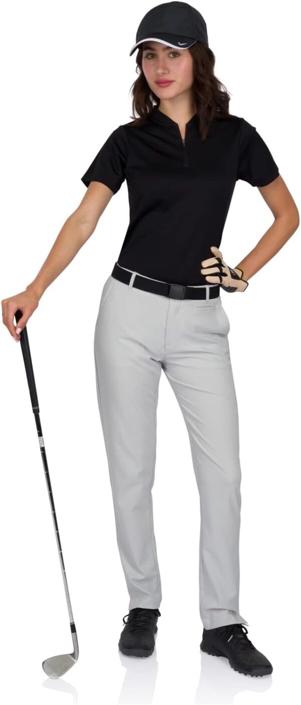Women’s Quick Dry Golf Pants - Front Coin Pocket, 4-Way Stretc, Anti-Odor & Moisture Wicking Fabric - Image 2