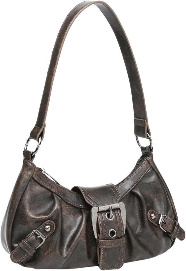 Women's  Purse Top Handle Shoulder Bag Buckle Punk  Clutch Purses Bags - Image 2