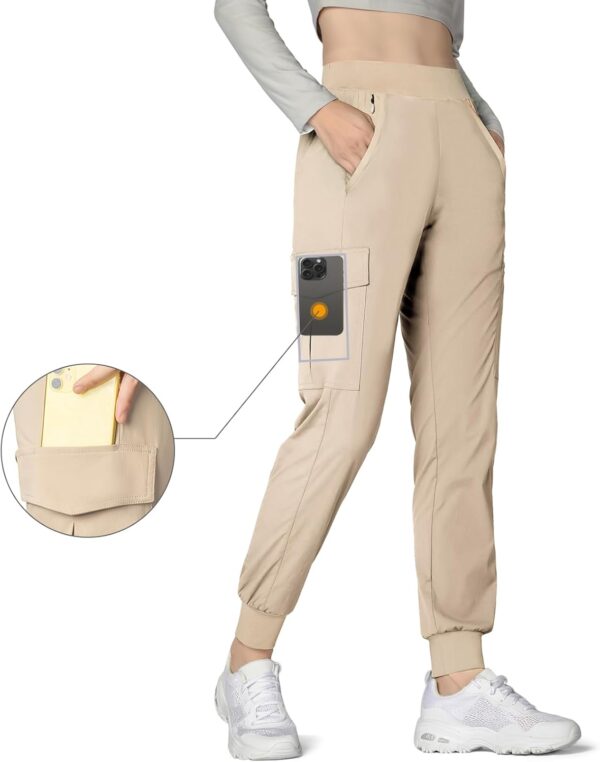 Women's Cargo Joggers Lightweight Quick Dry Hiking Pants Athletic Stretch Travel Casual Outdoor Pants with 7 Pockets - Image 2