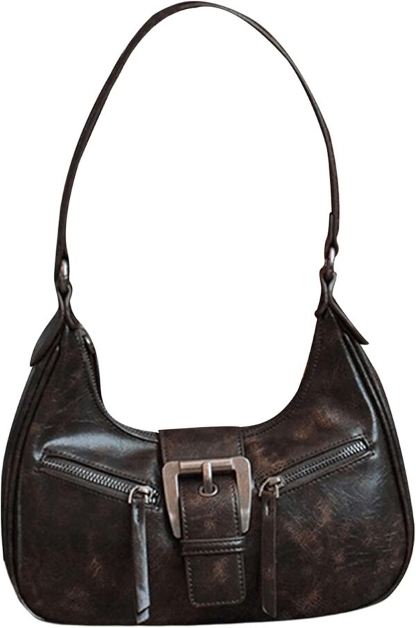 Women's  PU Leather Clutch Shoulder Bags Buckle Zipper intage Handbags