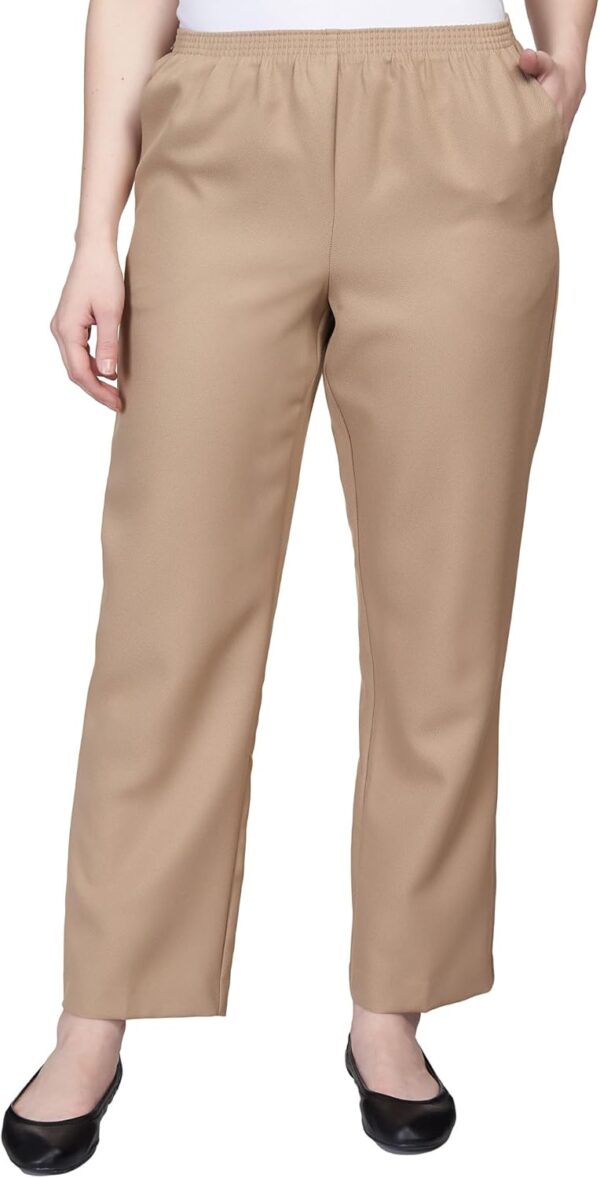 All Around Elastic Waist Polyester Short Petite Pants - Pull-On Style