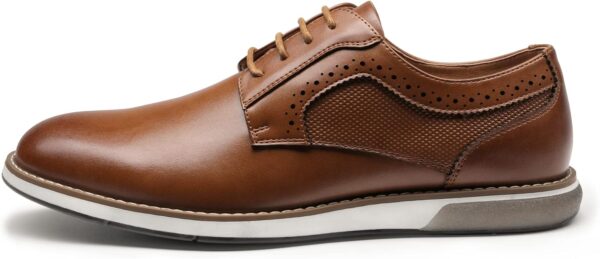 Men's Plain Toe Oxford Shoes Business Formal Derby Dress Sneakers - Image 2