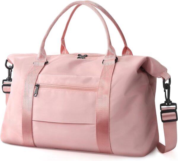 Trael Duffle Bag, Waterproof Weekender Bag Carry On Tote Bags for Women, Duffel Bag Sport Gym Bag for Men, Hospital Bag for Labor and Deliery, Oernight Bag Luggage Bag with Trolley Sleee