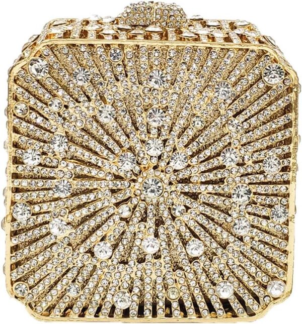 Cute Women Crystal Box Clutch Evening Bags Wedding Party Cocktail Rhinestone Handbags and