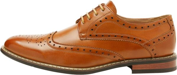 Men's  Classic Modern Formal Oxford Wingtip Lace Up Dress Shoes - Image 2