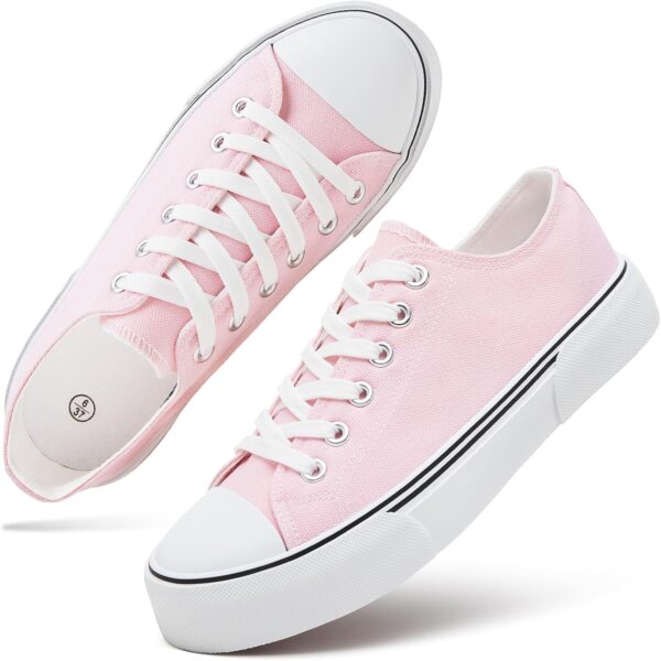 White Sneakers for Women Low Top Canvas Shoes Women Canvas Sneakers Women Fashion Sneakers Slip on Casual Tennis Shoes