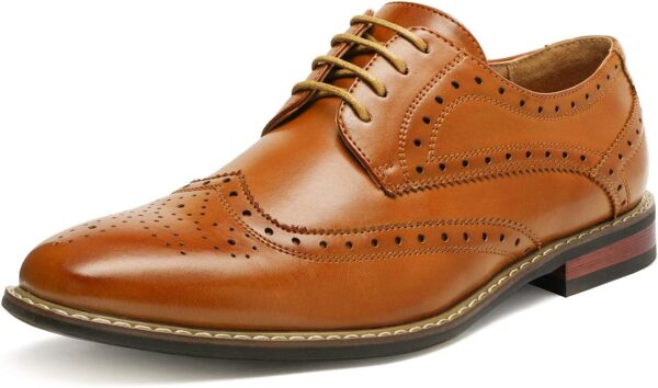 Men's  Classic Modern Formal Oxford Wingtip Lace Up Dress Shoes