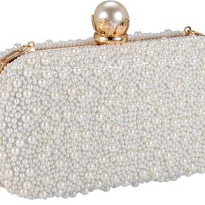 Pearl  for Women Wedding Crossbody Bag Evening Handbags Bride Small Clutch  White Beaded for Party