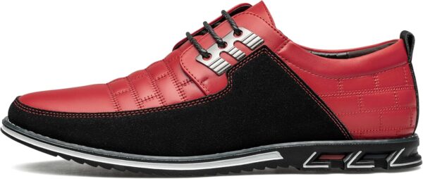Men's Premium Leather Dress Shoes Comfort Business Casual Oxford Shoes Fashion Dress Sneakers Soft Loafers Derby Shoe for Office Working Walking Driving - Image 2