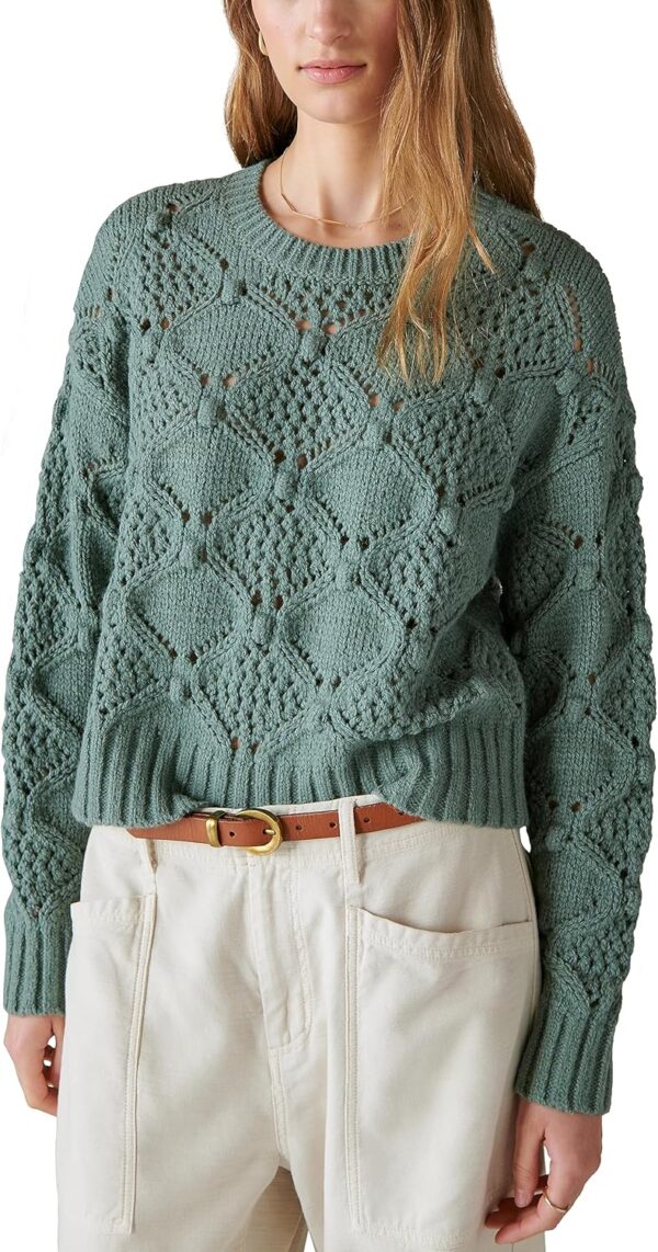 Women's Open Stitch Pullover Sweater