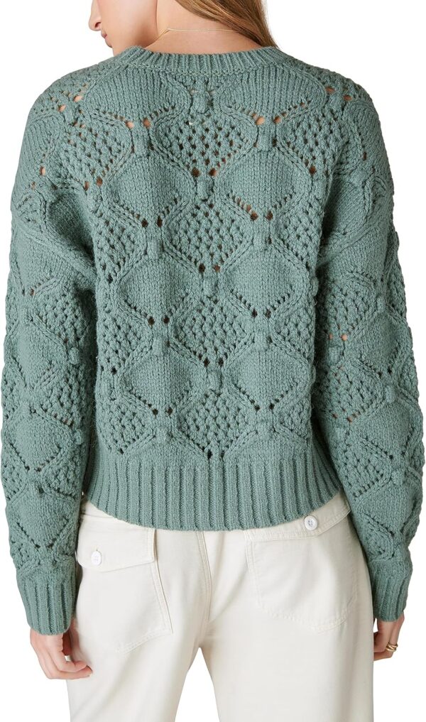 Women's Open Stitch Pullover Sweater - Image 2