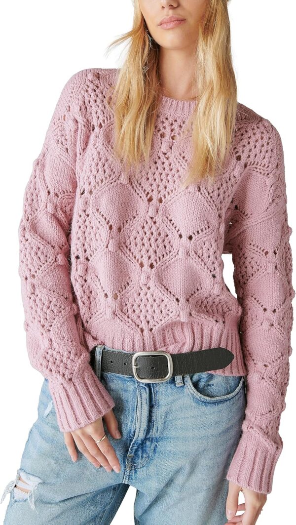 Women's Open Stitch Pullover Sweater