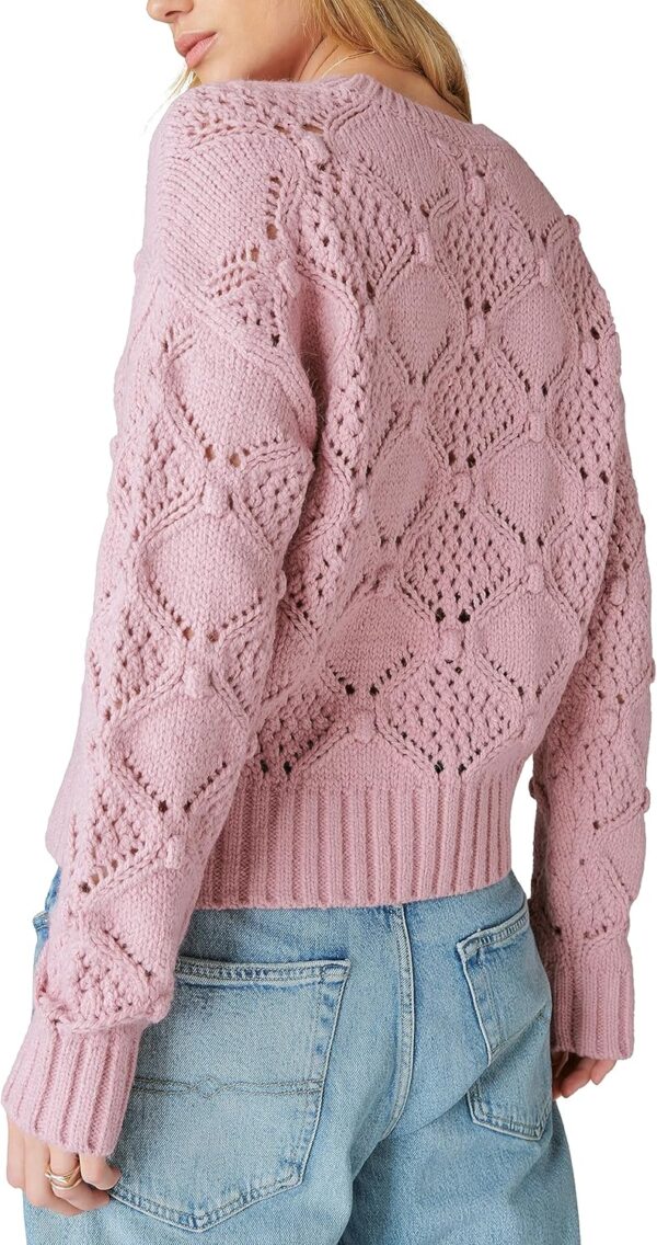 Women's Open Stitch Pullover Sweater - Image 2